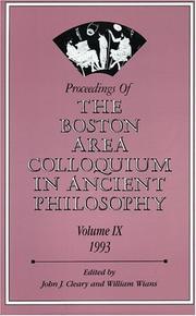 Proceedings of the Boston Area Colloquium in Ancient Philosophy. Vol.9, 1993