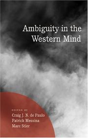 Cover of: Ambiguity in the Western Mind by Marc Stier