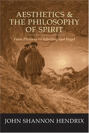 Cover of: Aesthetics & The Philosophy Of Spirit: From Plotinus To Schelling And Hegel