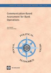 Cover of: Communication-based Assessment for Bank Operations (World Bank Working Papers) (World Bank Working Papers) by Paul Mitchell, Karla Chaman-Ruiz