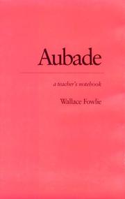Cover of: Aubade: A Teacher's Notebook