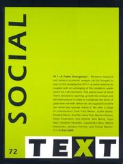 Cover of: 911: A Public Emergency (Social Text 72)