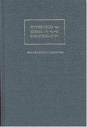 James Gould Cozzens : a descriptive bibliography