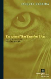 The Animal That Therefore I Am (Perspectives in Continental Philosophy) by Jacques Derrida