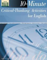 Cover of: 10-minute Critical-thinking Activities For English:grades 10-12