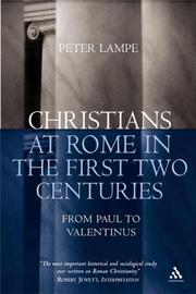 Cover of: Christians at Rome in the First Two Centuries