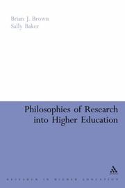 Cover of: Philosophies of Research into Higher Education