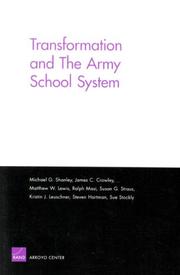 Cover of: Transformation and the Army School System