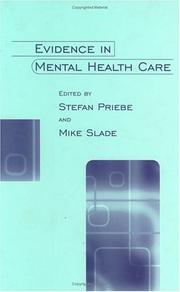 Evidence in mental health care