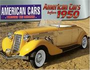 Cover of: American Cars Before 1950 (American Cars Through the Decades)