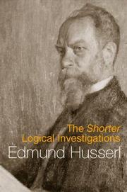 Cover of: The Shorter Logical Investigations (International Library of Philosophy)