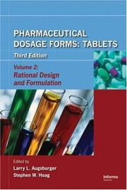 Pharmaceutical dosage forms by Larry L. Augsburger, Stephen W. Hoag