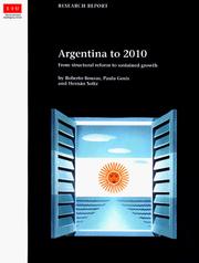 Argentina to 2010 : from structural reform to sustained growth