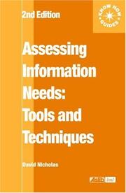 Cover of: Assessing Information Needs (Aslib Know How Guides)