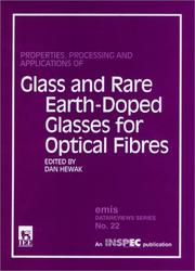 Properties, processing and applications of glass and rare earth-doped glasses for optical fibres