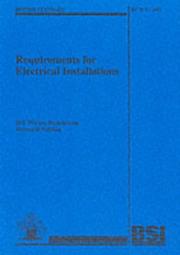 Cover of: BS 7671: 2001 Requirements for Electrical Installations