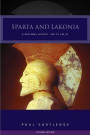 Cover of: Sparta and Lakonia: A Regional History 1300-362 BC