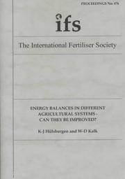 Energy balances in different agricltural systems : can they be improved?