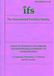 Inputs of nutrients and lime for the maintenance of fertility of grassland soils