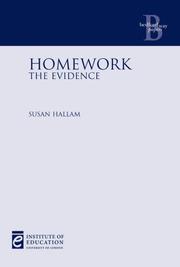 Cover of: Homework: The Evidence (Bedford Way Papers)