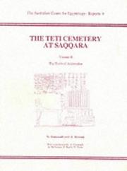 Cover of: The Teti Cemetery at Saqqara II: The Tomb of Ankhmahor (Australian Centre for Egyptology Reports)