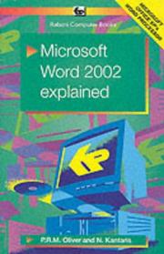 Cover of: Microsoft Word 2002 Explained (Babani Computer Books)