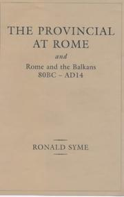 Cover of: Provincial At Rome: and Rome and the Balkans 80BC-AD14