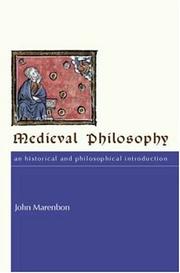 Cover of: Medieval Philosophy: An Historical and Philosophical Introduction