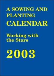 A sowing and planting calendar 2003