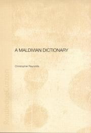 Cover of: A Maldivian Dictionary