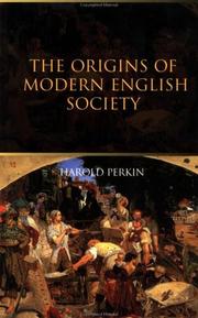 Cover of: The Origins of Modern English Society