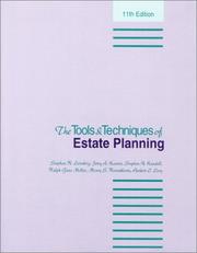 Cover of: The Tools And Techniques of Estate Planning