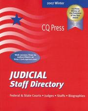 Cover of: 2007 Winter Judicial Staff Directory: Federal and State Courts, Judges, Staffs, Biographies (Judicial Staff Directorywinter)