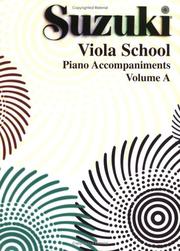 Cover of: Suzuki Viola School, Piano Accompaniment (Suzuki Viola School)