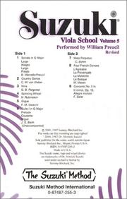 Cover of: Suzuki Viola School: Performed by William Preucil, Vol. 5