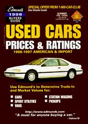 Cover of: Edmunds 1998 Used Cars Prices & Ratings: Winter Volume U3204 (Edmundscom Used Cars and Trucks Buyer's Guide)