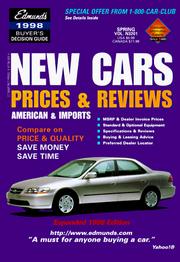Cover of: Edmund's New Cars, Fall 1998: Prices & Reviews (Edmund's New Cars & Trucks Buyer's Guide)