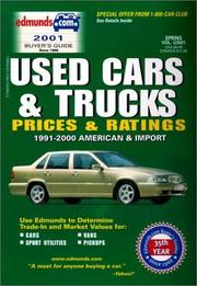 Cover of: Edmund's Used Cars and Trucks Prices and Ratings: Fall 2001 1991-2000 American & Import (Edmundscom Used Cars and Trucks Buyer's Guide)