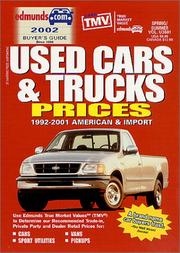 Cover of: Edmund's Used Cars & Trucks Prices: 1992-2001 American & Import : Fall 2002 (Edmundscom Used Cars and Trucks Buyer's Guide)