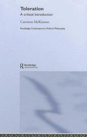 Cover of: Toleration: A Critical Inrtoduction (Routledge Contemporary Political Philosophy)