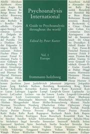 Cover of: Psychoanalysis International, V.1: A Guide to Psychoanalysis Throughout the World