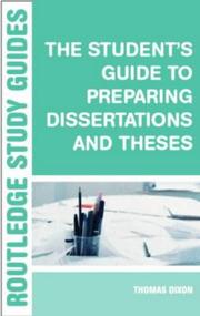 The student's guide to preparing dissertations and theses