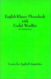 Cover of: English-Khmer Phrasebook with Useful Wordlist: (For Cambodians)
