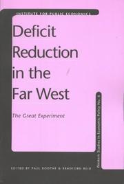 Cover of: Deficit Reduction in the Far West: The Great Experiment (Western Studies in Economic Policy)