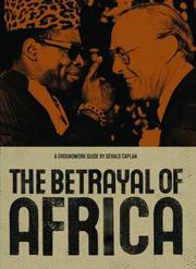 Cover of: The Betrayal of Africa (Groundwork Guides)