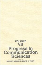 Cover of: Progress in Communication Sciences, Volume 7: (Progress in Communication Sciences)