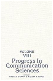 Cover of: Progress in Communication Sciences, Volume 8: (Progress in Communication Sciences)