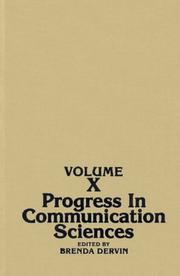 Cover of: Progress in Communication Sciences, Volume 10: (Progress in Communication Sciences)