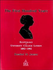 The first hundred years : Egyptology at University College London, 1892-1992