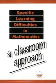 Specific learning difficulties in mathematics : a classroom approach